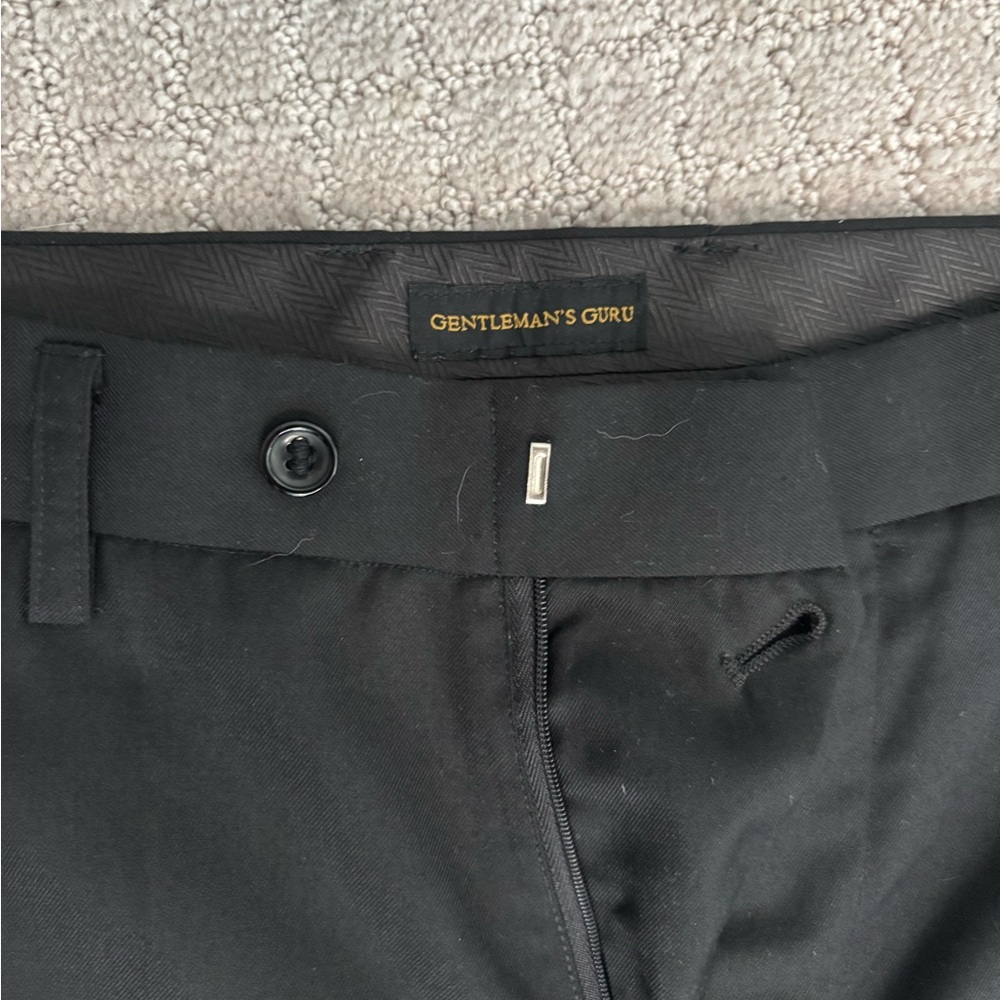 Classic Black Men's Dress Trousers - Picture 2 of 4